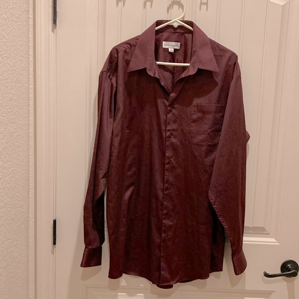 Pronto Uomo Men’s Size 17 36/37 Shirt Button Down Long Sleeves Collared Pocket
